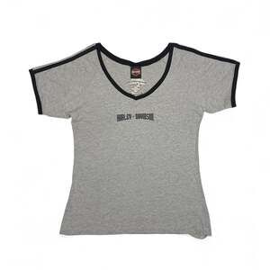 Harley-Davidson Women’s 1X Gray V-Neck Tee